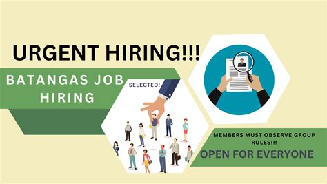 urgent job hiring in sto tomas, batangas